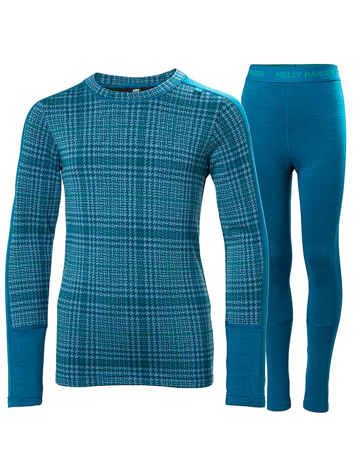 Helly Hansen 2-częściowy zestaw bielizny funkcyjnej w kolorze niebieskim rozmiar: 152