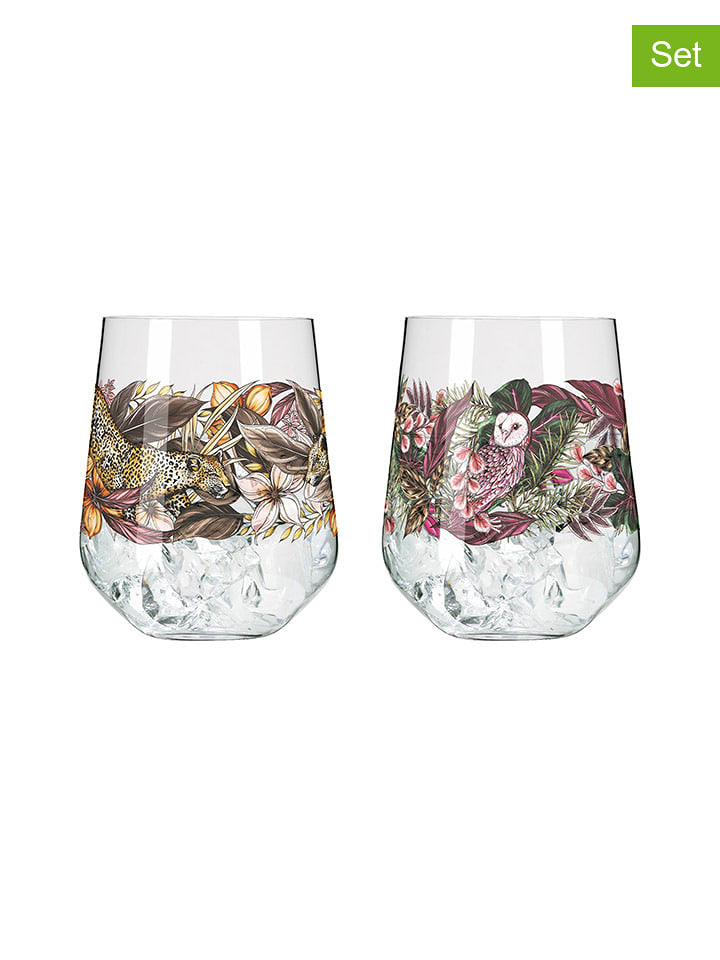RITZENHOFF Szklanki (2 szt.) "Schattenfauna" ze wzorem - 710 ml rozmiar: onesize
