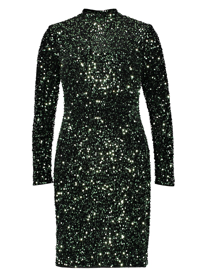 Oui Sukienka w kolorze czarno-zielonym rozmiar: 42