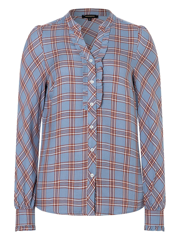 More & More Bluzka w kolorze jasnobrązowo-niebieskim rozmiar: 34