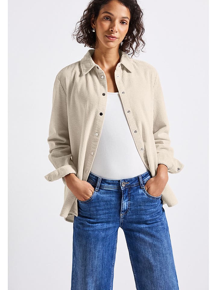 Street One Koszula sztruksowa w kolorze kremowym rozmiar: 44