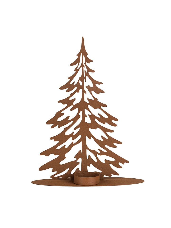 Hollybell Świecznik w kolorze rdzawobrązowym - 23,5 x 30 x 8 cm rozmiar: onesize