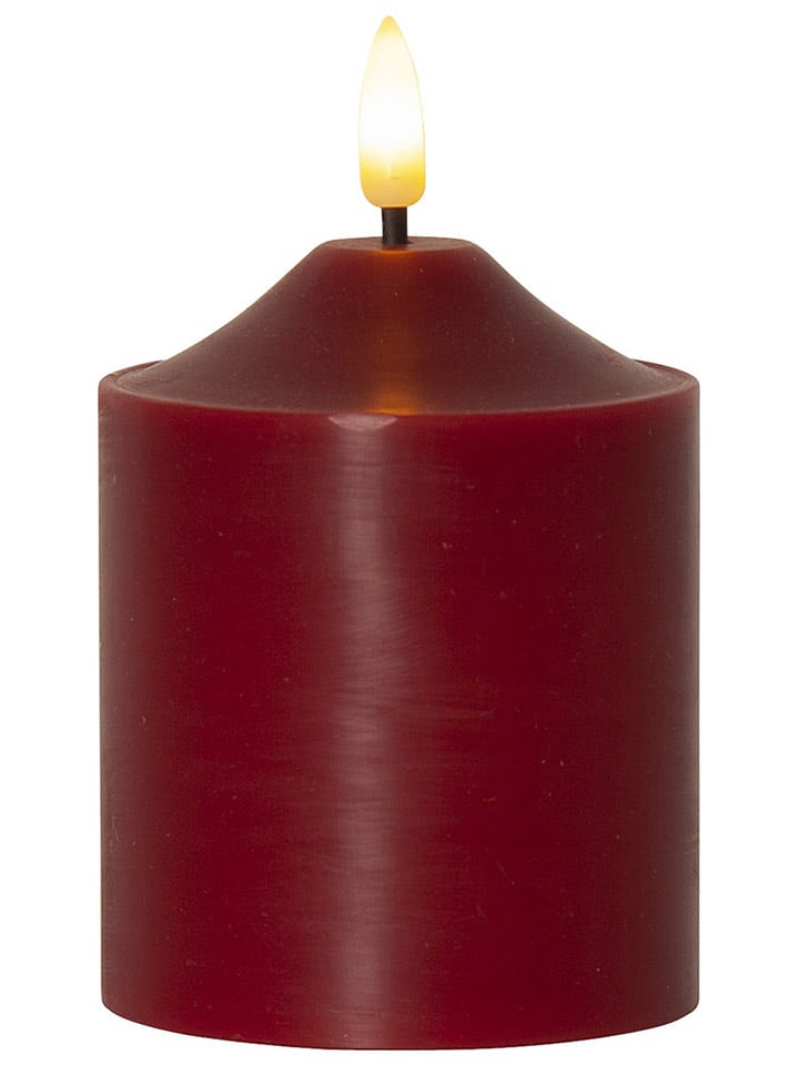 STAR Trading Świeca LED "Flamme" w kolorze czerwonym - wys. 12 cm rozmiar: onesize