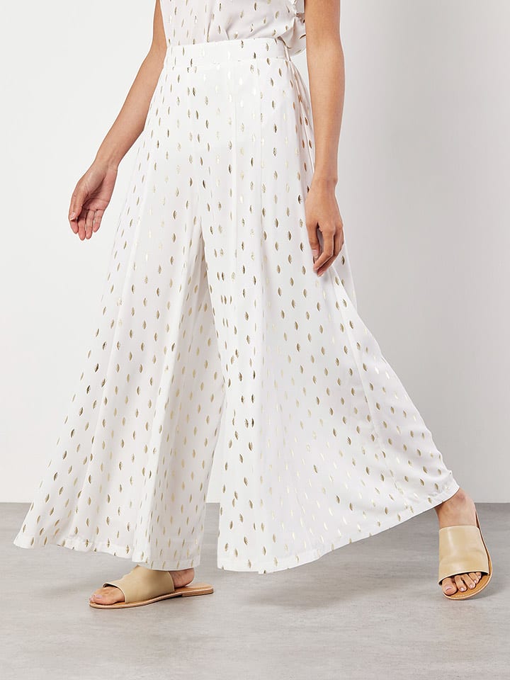 Apricot Spodnie w kolorze złoto-białym rozmiar: L