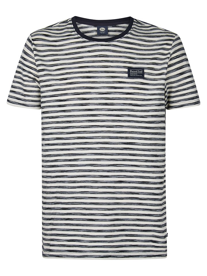 Petrol Industries Koszulka w kolorze kremowo-granatowym rozmiar: XXL