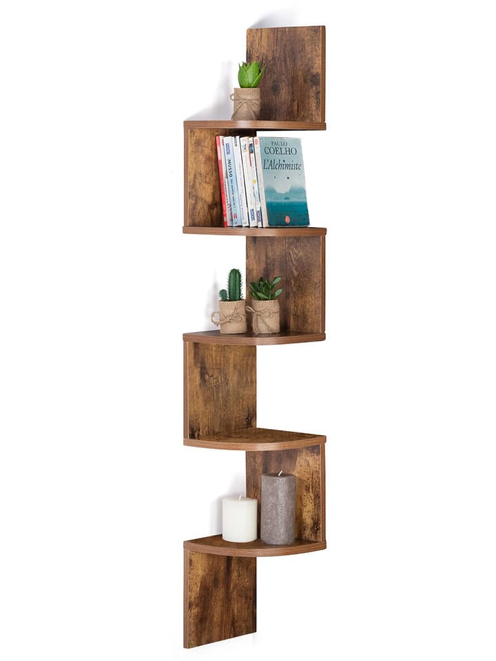 IDOMYA Essentials Regał ścienny w kolorze brązowym - 20 x 120 x 20 cm rozmiar: onesize