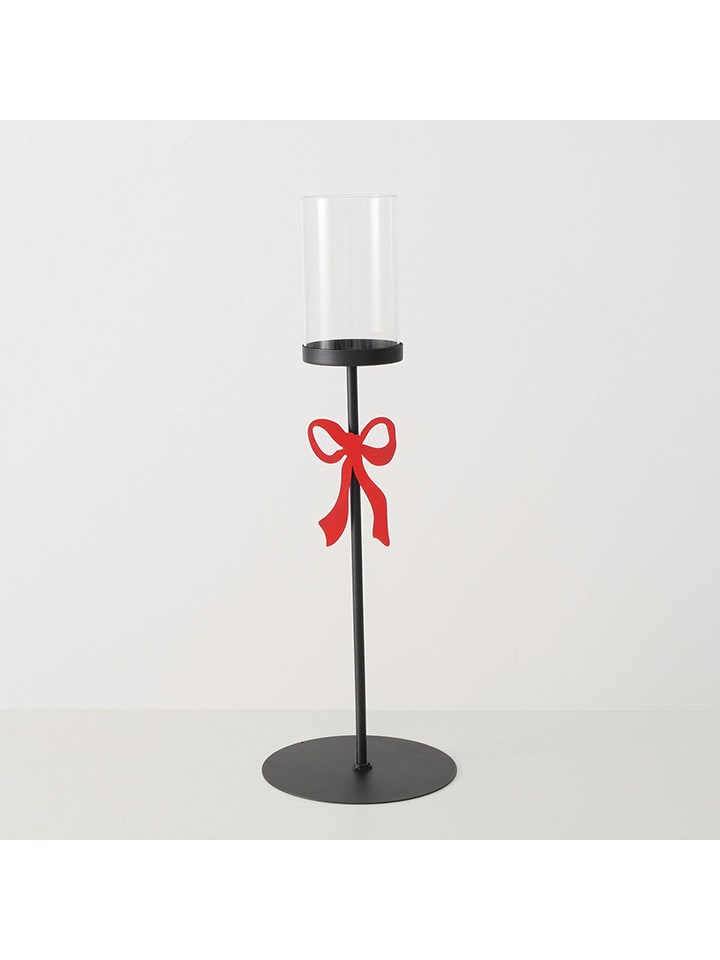 Boltze Świecznik "Boucle" w kolorze czarno-czerwonym - wys. 72 cm rozmiar: onesize
