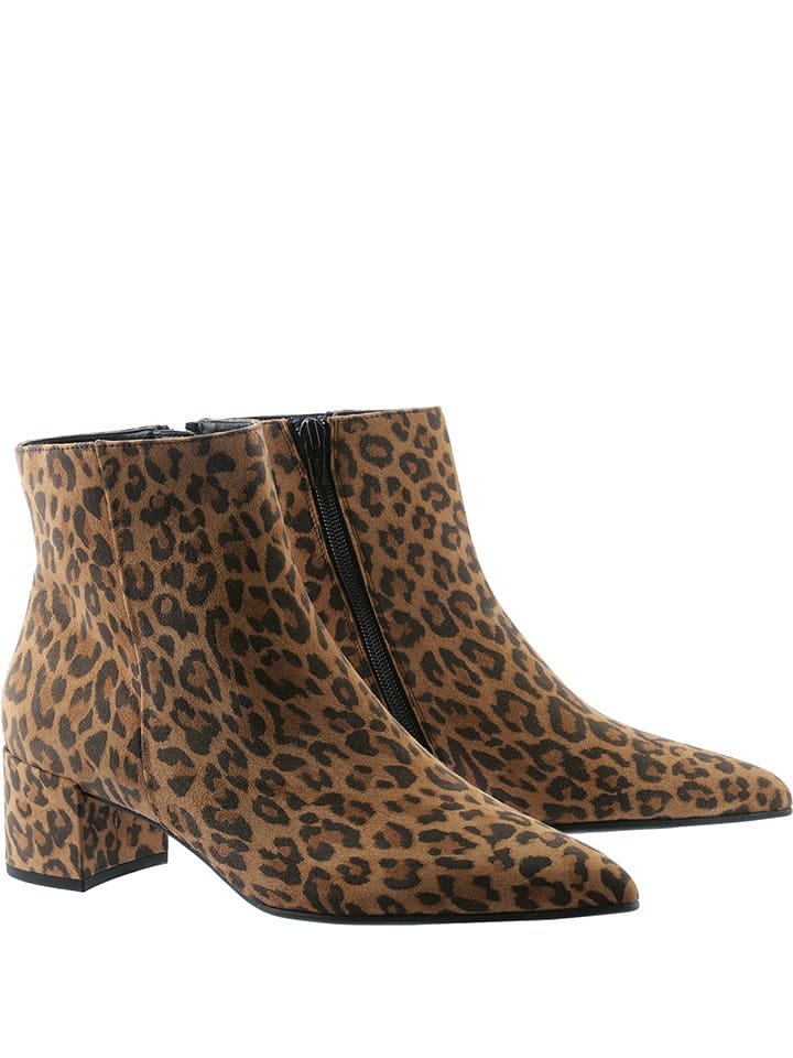 Högl Skórzane botki "Beatrice" w kolorze jasnobrązowo-czarnym rozmiar: 42