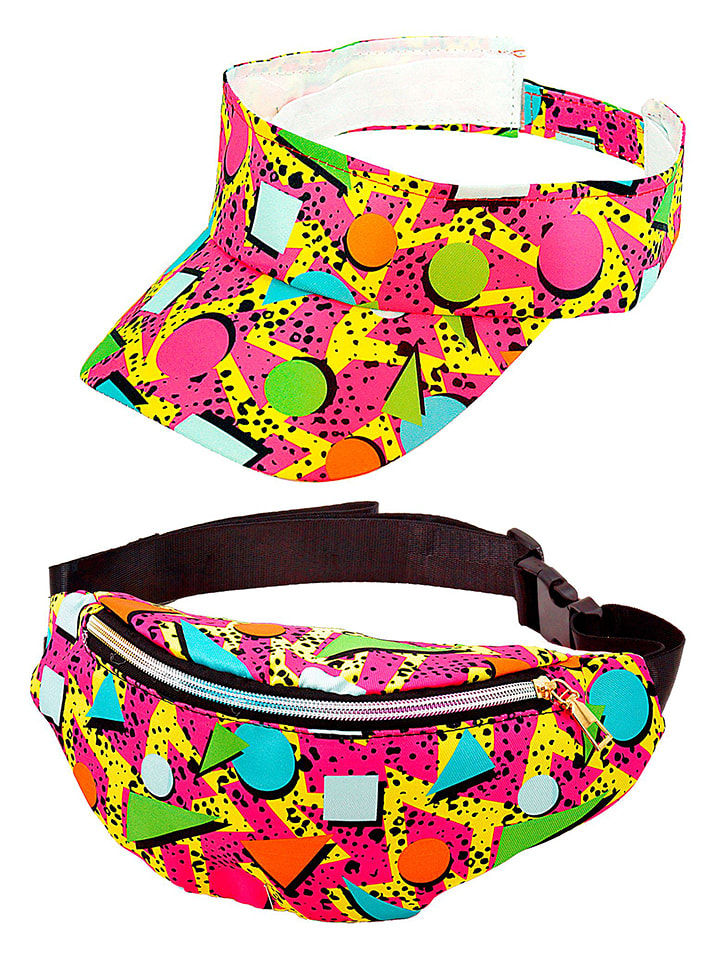 Carnival Party 2-częściowy zestaw "The 80s Funky Fashion" ze wzorem rozmiar: onesize