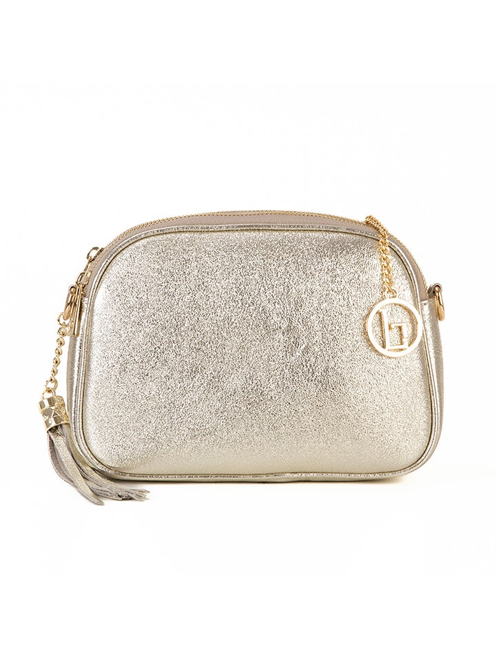 Lia Biassoni Skórzana torebka "Flumendosa" w kolorze złotym - 23 x 17 x 7 cm rozmiar: onesize