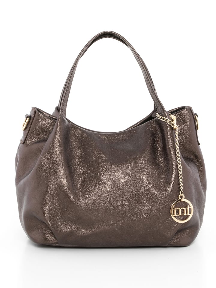 Mia Tomazzi Skórzana torebka "Vigentino" w kolorze brązowym - 26 x 20 x 14 cm rozmiar: onesize