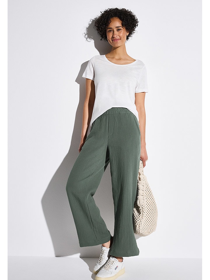 Street One Spodnie w kolorze zielonym rozmiar: 38/L30