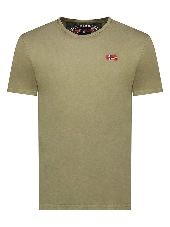 Geographical Norway Koszulka "Jactus" w kolorze khaki rozmiar: 140