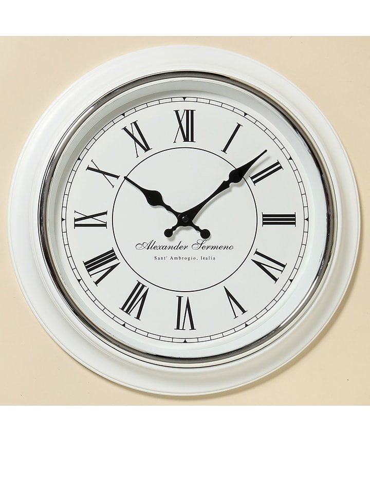 Boltze Zegar ścienny "Yella" w kolorze białym - Ø 40 cm rozmiar: onesize