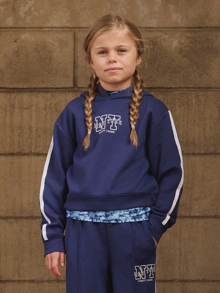 name it Sweter "Napes" w kolorze granatowo-białym rozmiar: 158/164