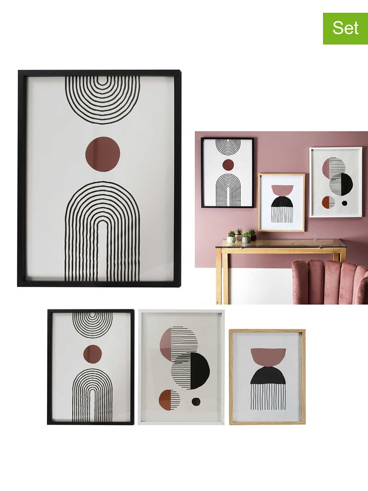 THE HOME DECO FACTORY Druki artystyczne (3 szt.) - 45 x 60 cm rozmiar: onesize