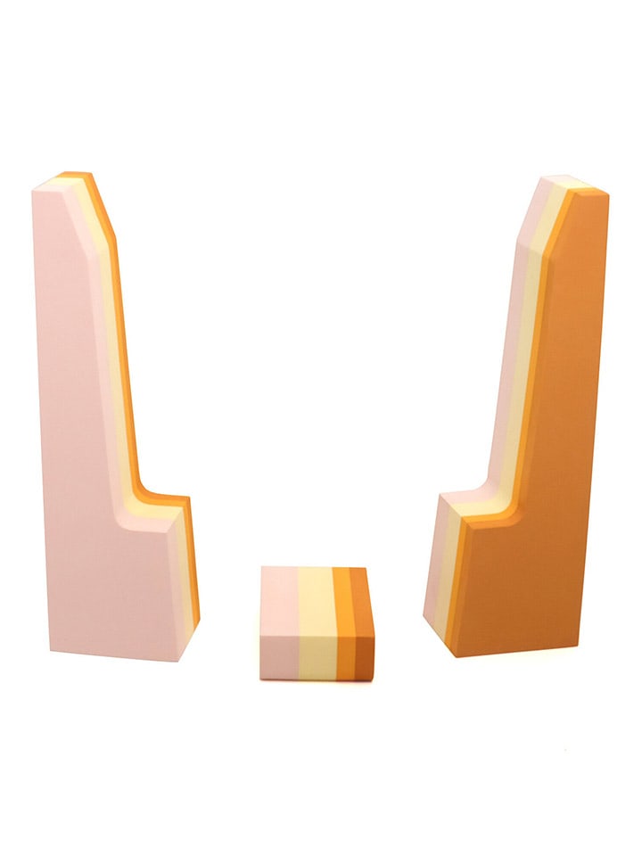 bObles Szczudła w kolorze jasnoróżowo-pomarańczowym - 0+ rozmiar: onesize