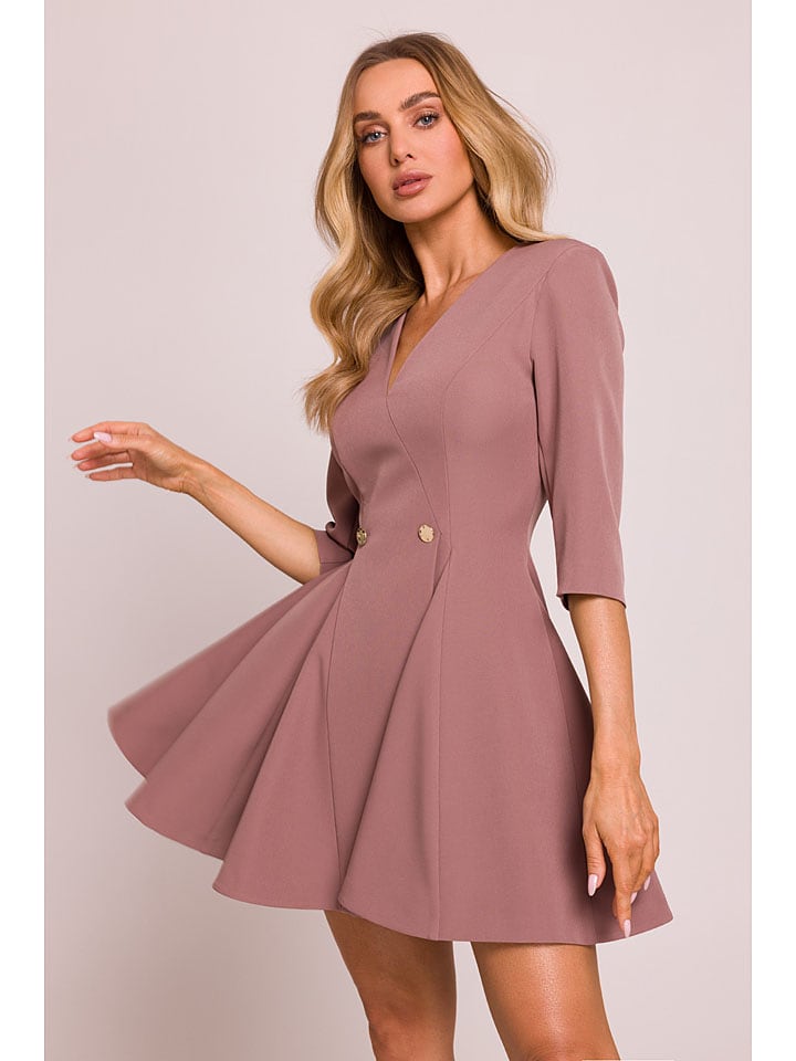 made of emotion Sukienka w kolorze jasnobrązowym rozmiar: XL