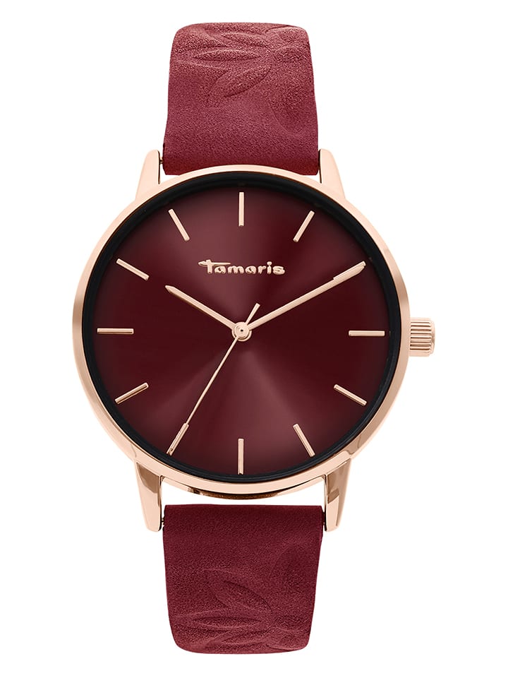 Tamaris Zegarek kwarcowy w kolorze różowozłoto-bordowym rozmiar: onesize