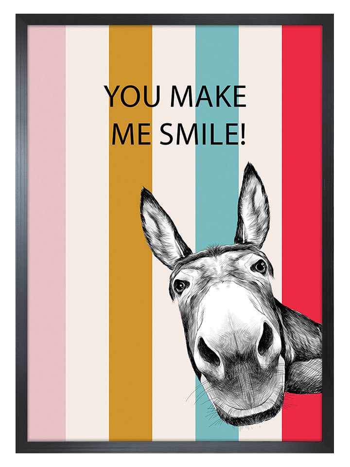 Ars Longa Druk artystyczny "You Make Me Smile" w ramce - 70 x 50 cm rozmiar: onesize
