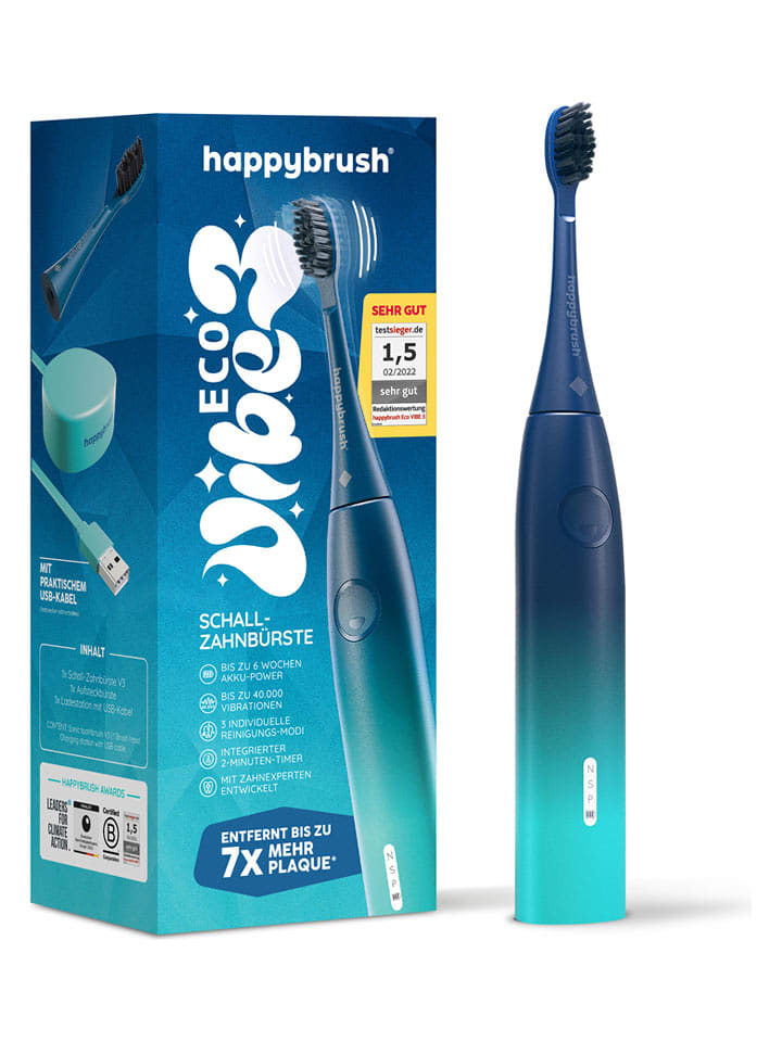 happybrush Elektryczna szczoteczka "Eco V3 Aurora" w kolorze granatowo-turkusowym rozmiar: onesize