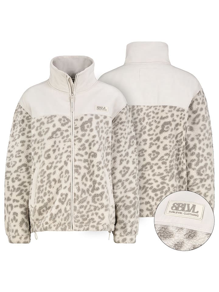 Sublevel Kurtka polarowa w kolorze kremowo-szarym rozmiar: L