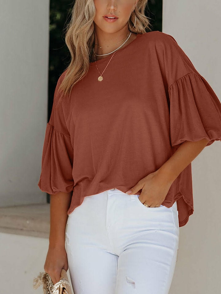 Milan Kiss Bluzka w kolorze jasnobrązowym rozmiar: L