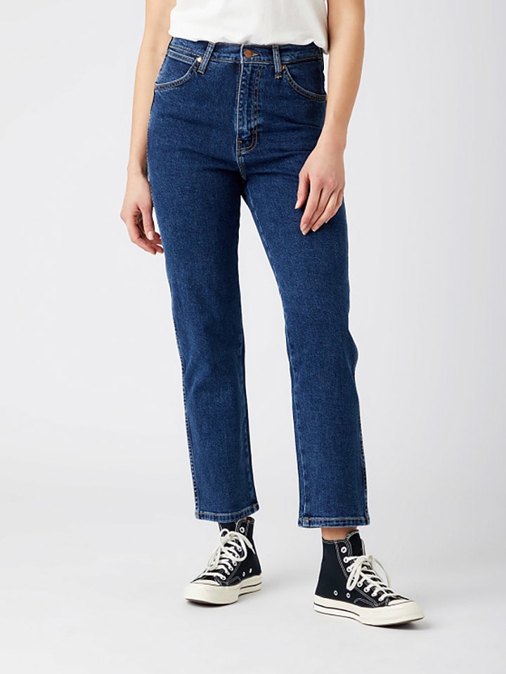 Wrangler Dżinsy "Wild West Canyon Lake" - Regular fit - w kolorze granatowym rozmiar: W42/L32