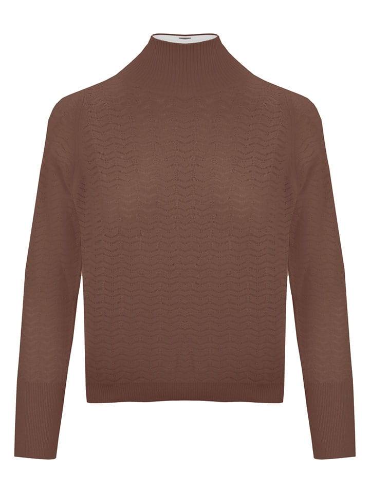 Malo Optimum Sweter w kolorze brązowym rozmiar: L