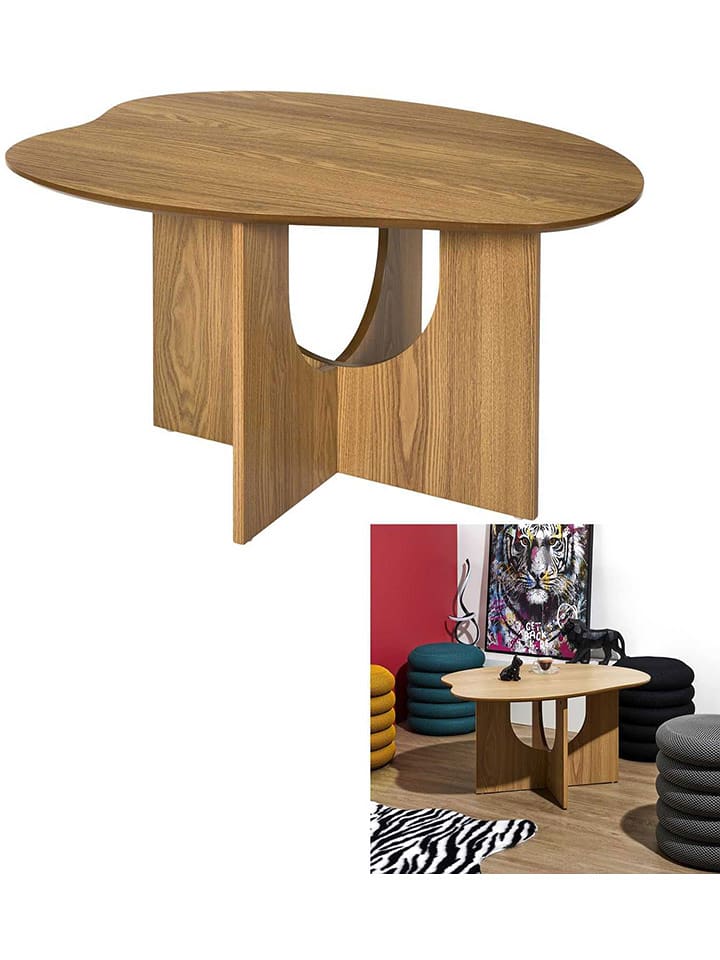 Rétro Chic Stolik "Calypso" w kolorze jasnobrązowym - 80 x 43 x 60 cm rozmiar: onesize