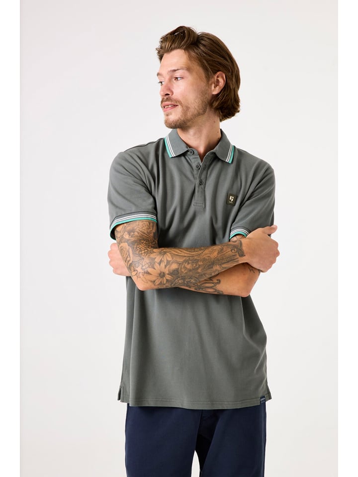 Garcia Koszulka polo w kolorze khaki rozmiar: L