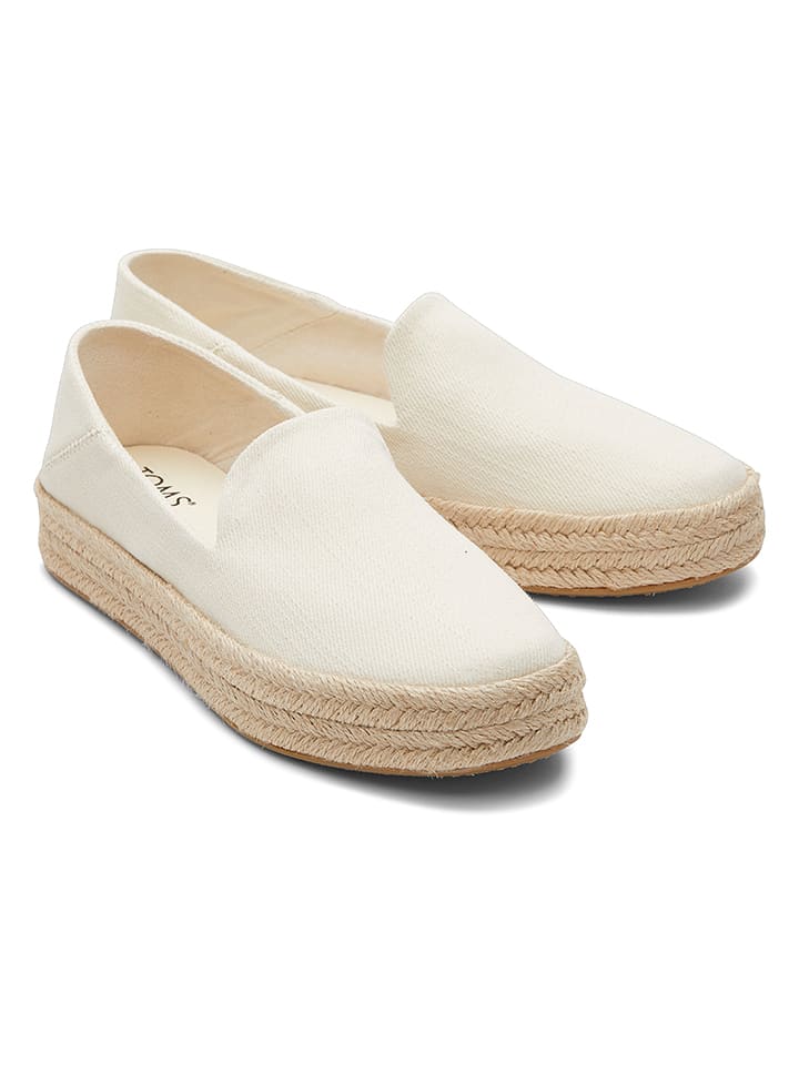 TOMS Espadryle w kolorze kremowym rozmiar: 36