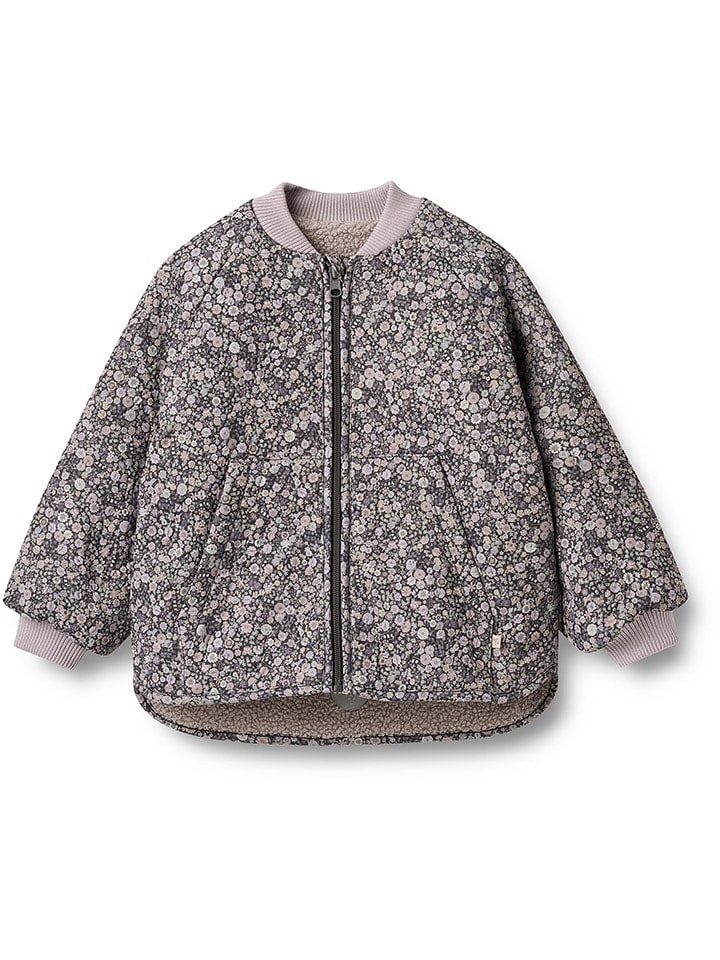 Wheat Dwustronna kurtka termiczna "Lake" w kolorze antracytowo-jasnoróżowym rozmiar: 98