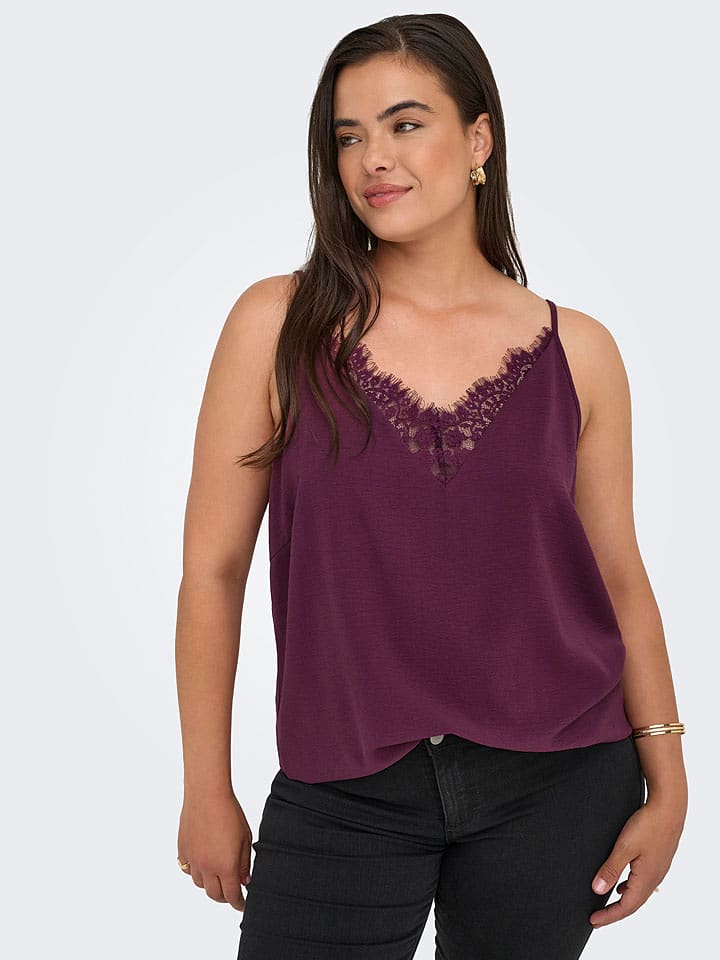 ONLY Top w kolorze fioletowym rozmiar: 50