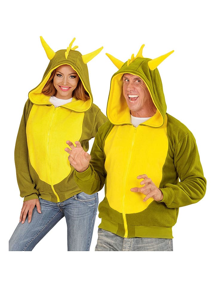 Carnival Party Kurtka kostiumowa "Dragon" w kolorze zielono-żółtym rozmiar: S/M