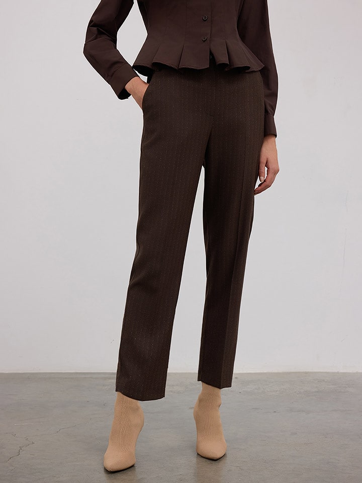 BGN Spodnie w kolorze brązowym rozmiar: 38