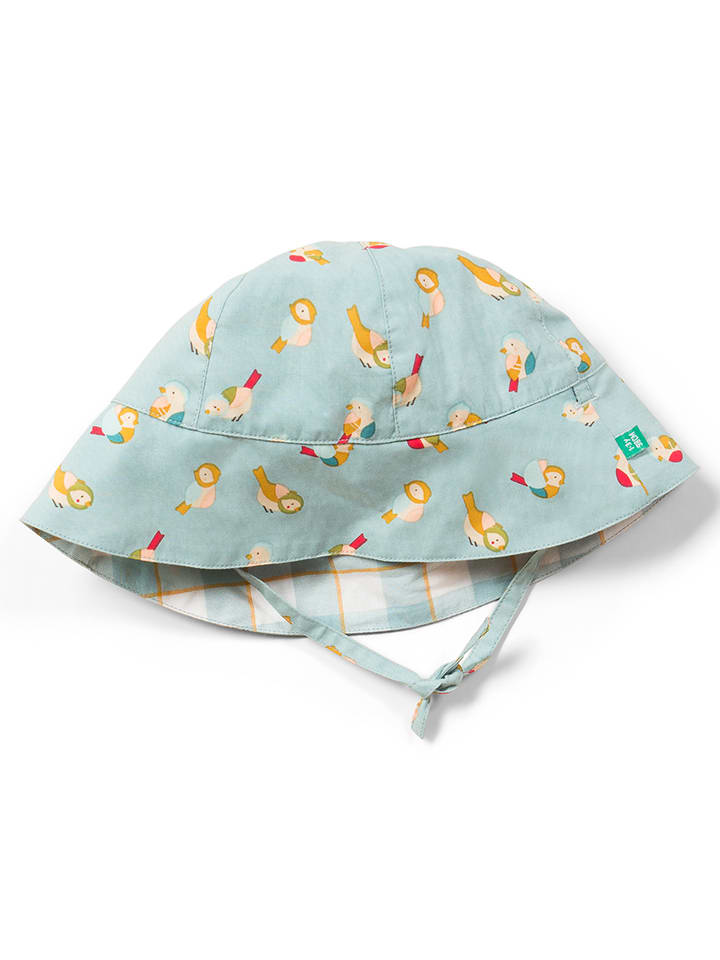 Little Green Radicals Dwustronny kapelusz przeciwsłoneczny w kolorze błękitnym rozmiar: 128