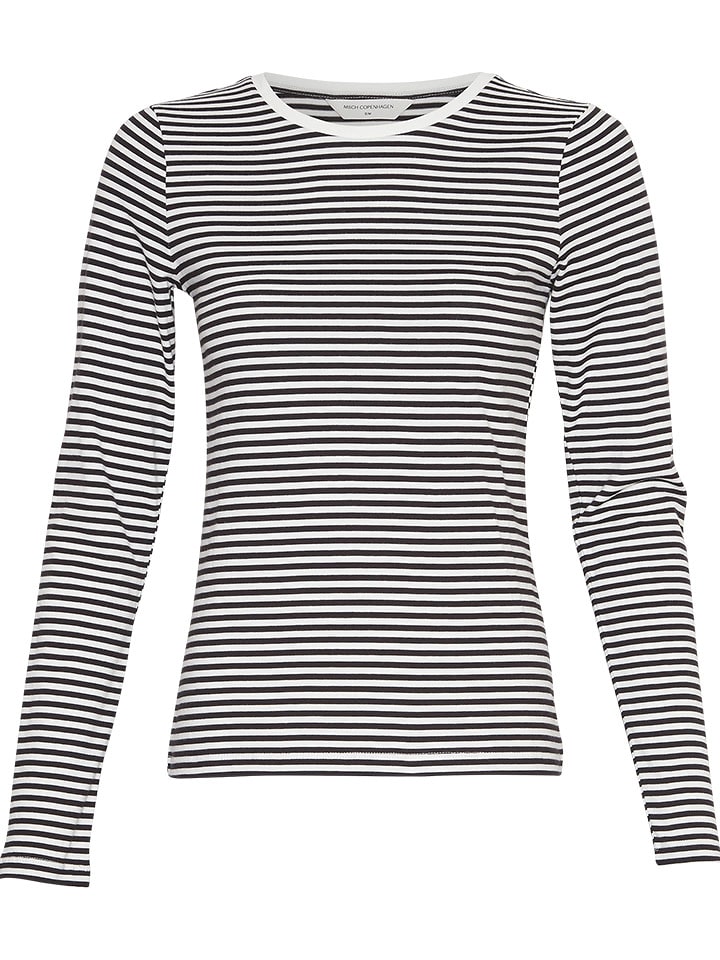 MOSS COPENHAGEN Koszulka w kolorze granatowo-białym rozmiar: M/L