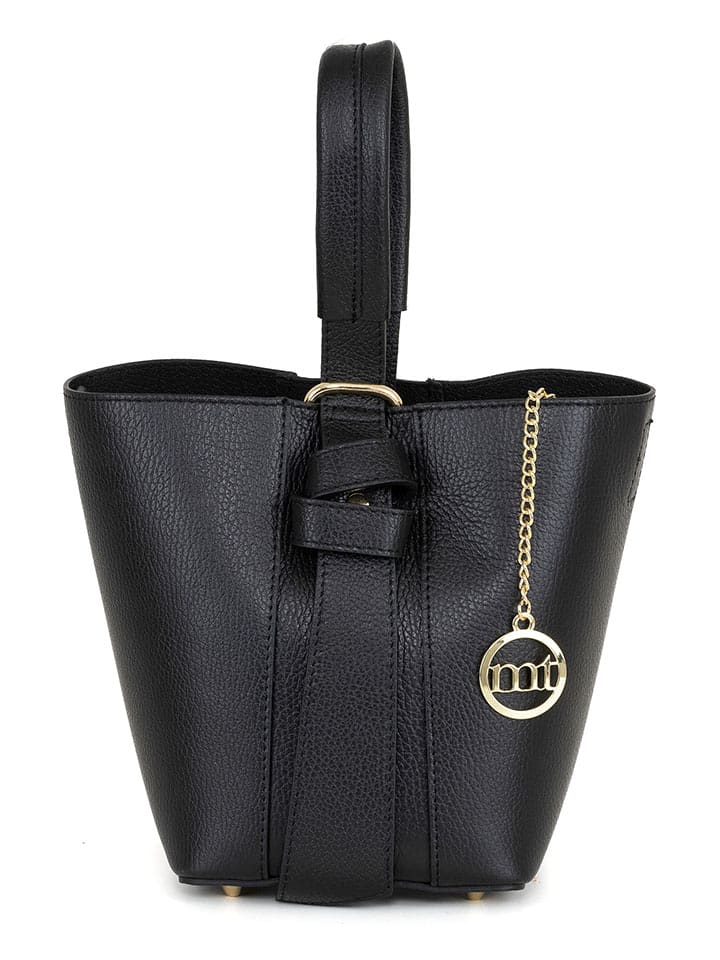 Mia Tomazzi Skórzana torebka w kolorze czarnym - 15 x 21 x 15 cm rozmiar: onesize