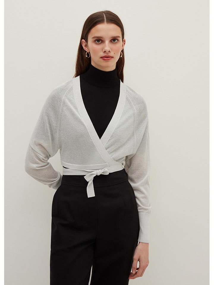 STEFANEL Kardigan w kolorze białym rozmiar: L