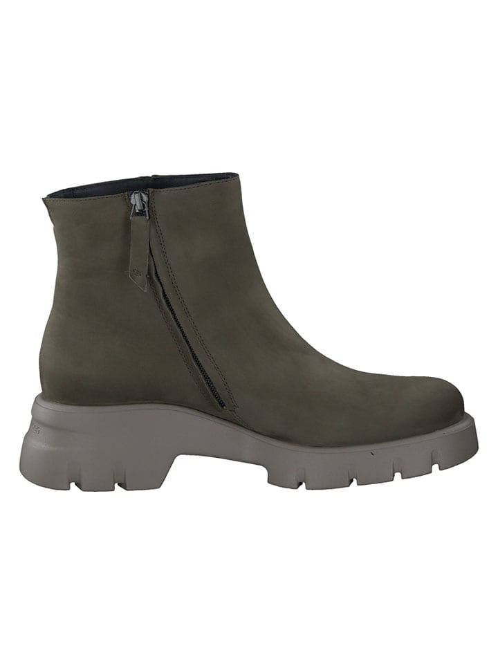 Paul Green Skórzane botki w kolorze khaki rozmiar: 41