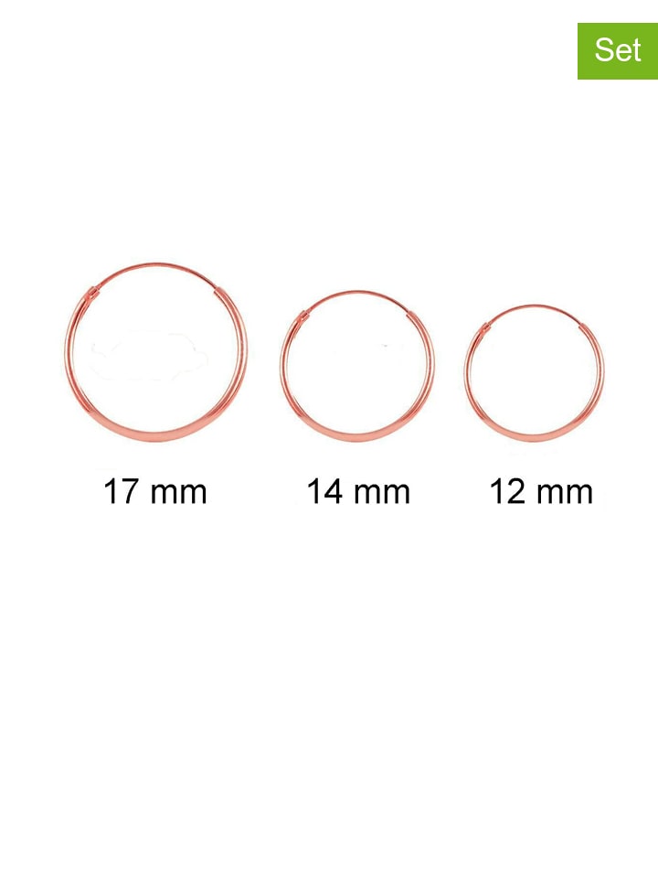 Lodie Silver Srebrne kolczyki-kreole (3 szt.) rozmiar: onesize