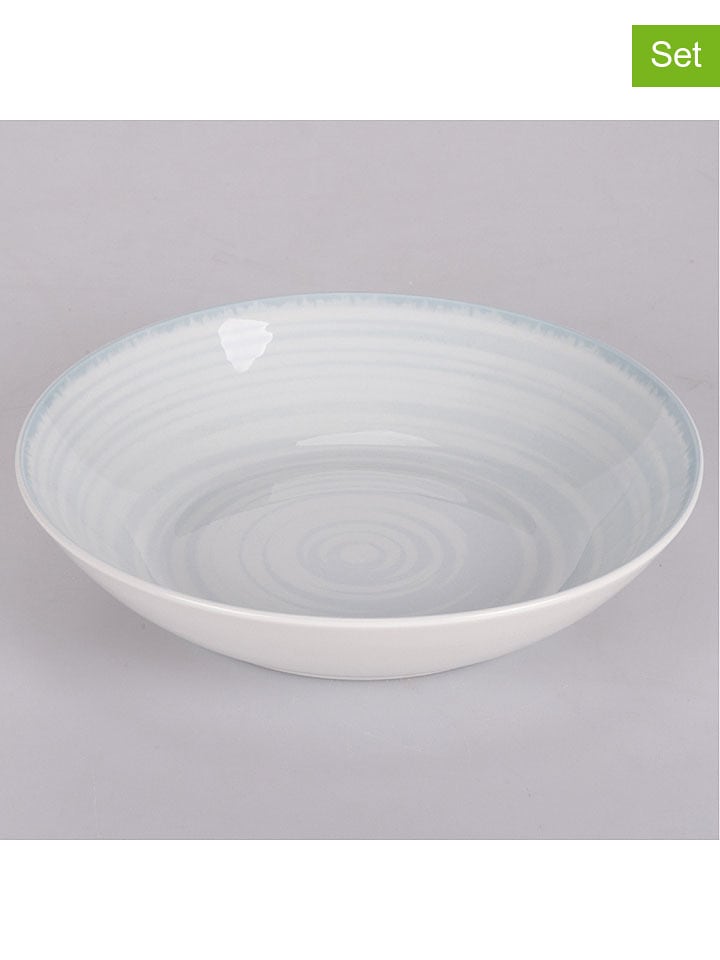 Villa d´Este Talerze głębokie (6 szt.) "Baita" w kolorze biało-błękitnym - Ø 20,5 cm rozmiar: onesize