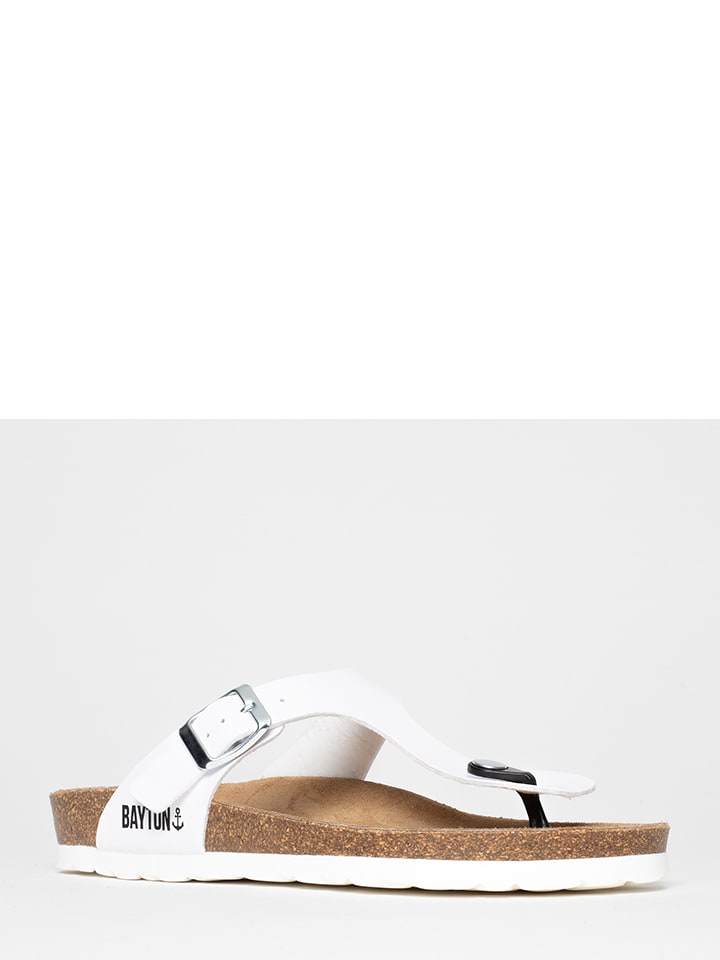 BAYTON Japonki "Mercure" w kolorze białym rozmiar: 37