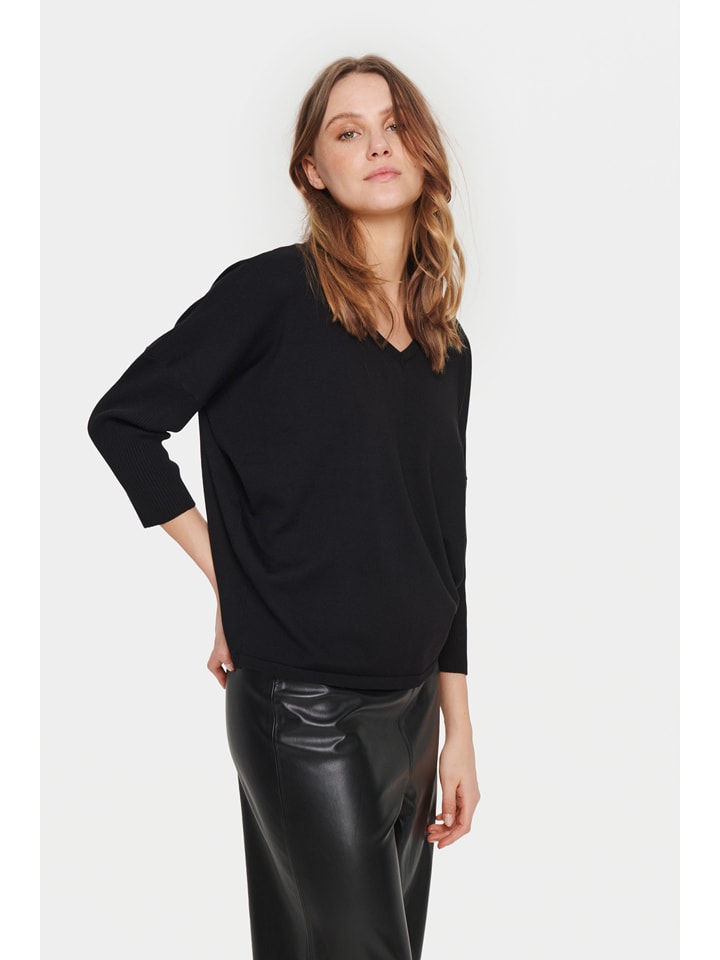 SAINT TROPEZ Sweter "Saint Tropez" w kolorze czarnym rozmiar: S