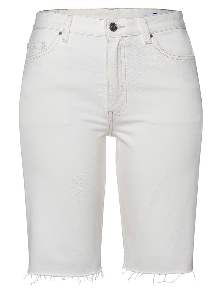 Cross Jeans Bermudy dżinsowe "Marisa" w kolorze białym rozmiar: W29