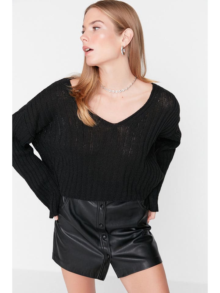 trendyol Sweter w kolorze czarnym rozmiar: XS