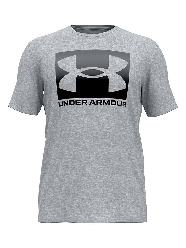 Under Armour Koszulka sportowa "Boxed" w kolorze szarym rozmiar: XL
