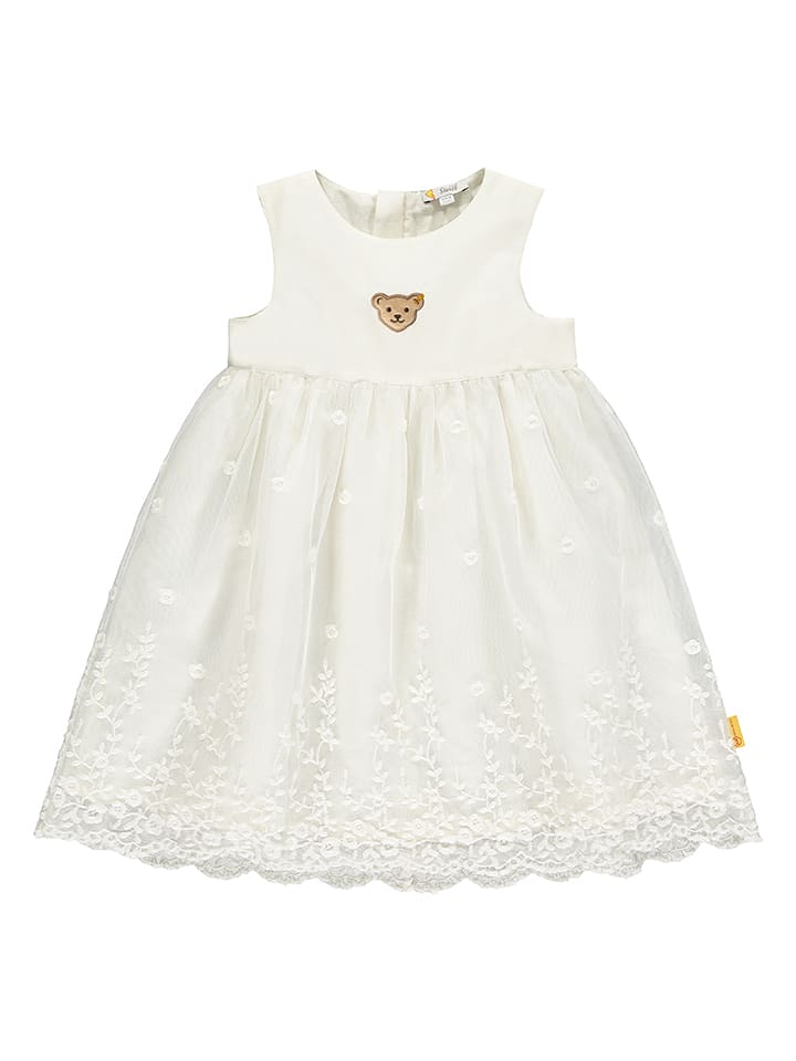 Steiff Sukienka w kolorze białym rozmiar: 122