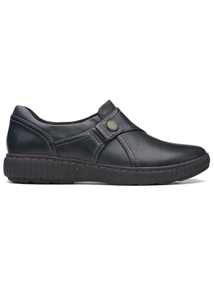 Clarks Skórzane slippersy "Caroline Pearl" w kolorze czarnym rozmiar: 40